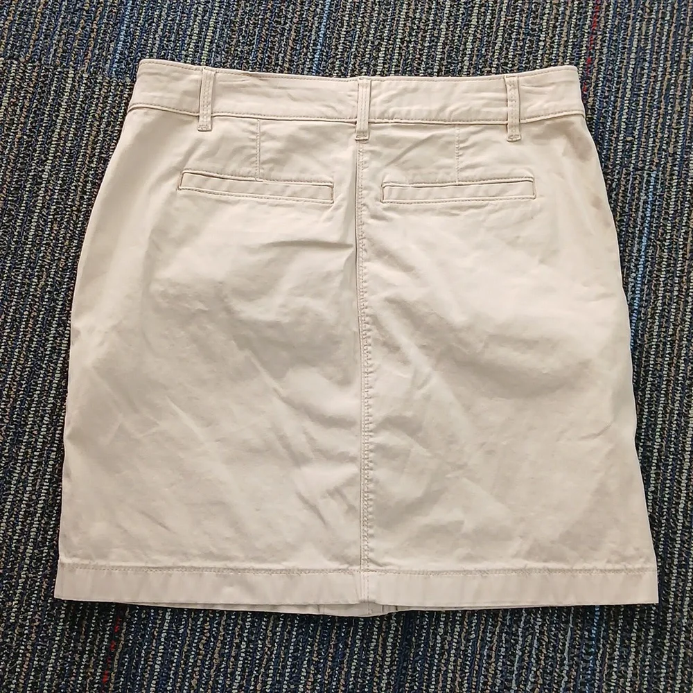Nwot White House Black Market Tan Button Frojt Skirt Size 2 - Picture 5 of 8